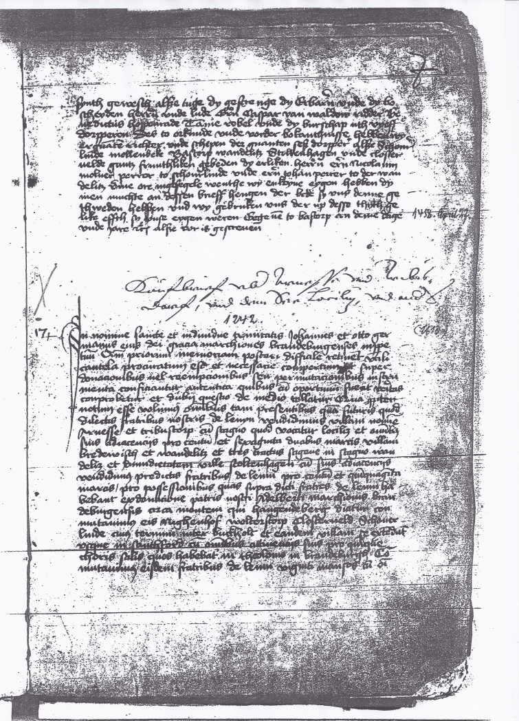 Urkunde von 1242